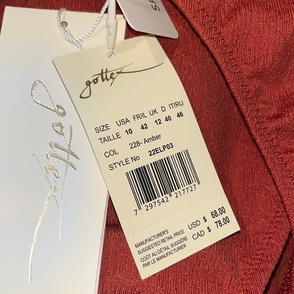 Gottex Classic Elle Mid Rise Classic Bikini Bottom Size 10 NEW - Picture 4 of 4